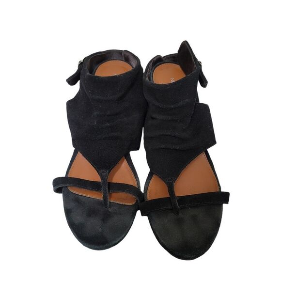Nine West Black Suede Sandal Pumps 10M - Picture 2 of 6